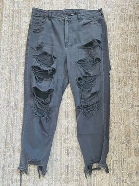 American Eagle Outfitters Black Strigid High-Rise Jeans